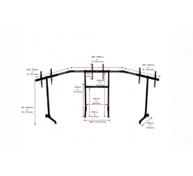 Next Level Racing | Floor stand | Free Standing Triple Monitor stand | 3 x 32- 65 " | Maximum weight (capacity) 70 kg | Black