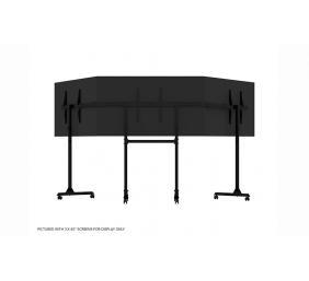 Next Level Racing | Floor stand | Free Standing Triple Monitor stand | 3 x 32- 65 " | Maximum weight (capacity) 70 kg | Black