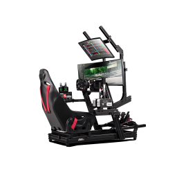 Next Level Racing | Aluminum | Racing Simulator Cockpit | GTElite Front and Side Mount Edition | Black