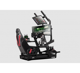 Next Level Racing | Aluminum; Carbon Steel | Racing Simulator Cockpit | GTElite Wheel Plate Edition | Black