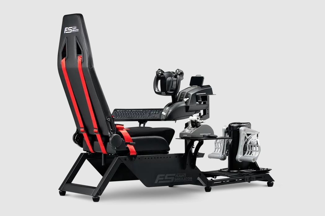 Next Level Racing | Flight Simulator Cockpit | Black and Red