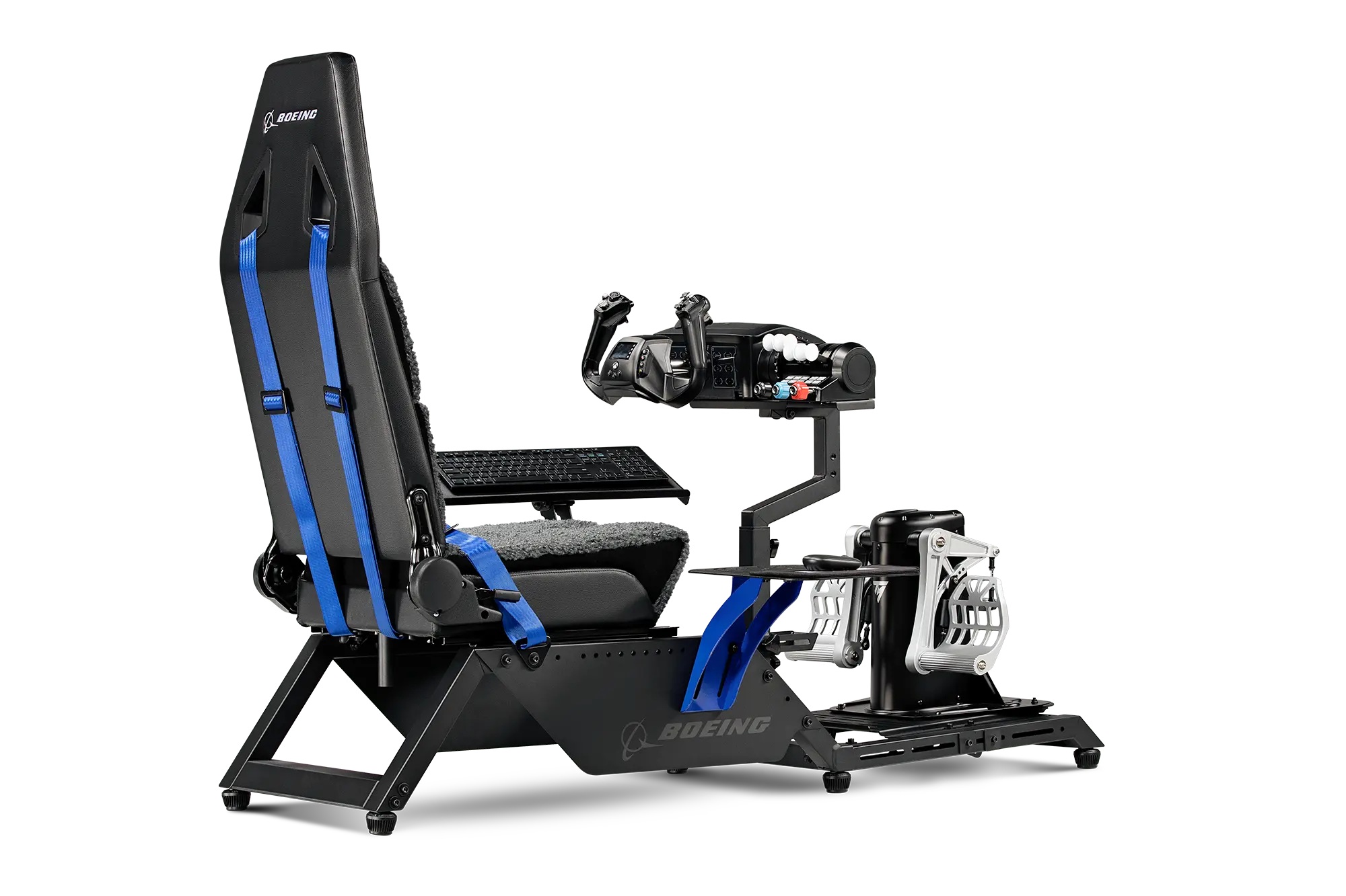 Next Level Racing Boeing Commercial Edition Flight Simulator | Blue highlights