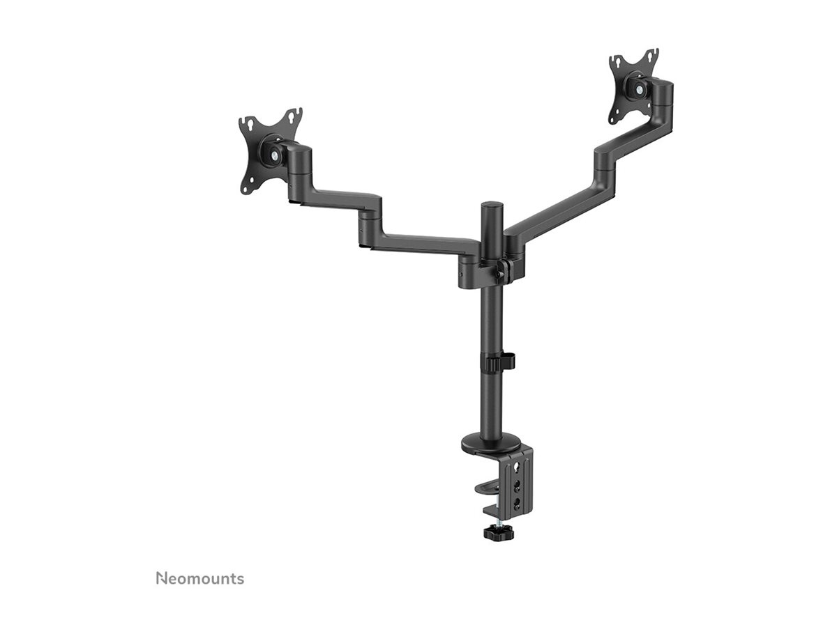 Neomounts NEXT Lite DS60-425BL2 Dual monitor arm - 17-27" - 0-8 kg/screen - space saving T-Rex model - 100% plastic-free packaging - black