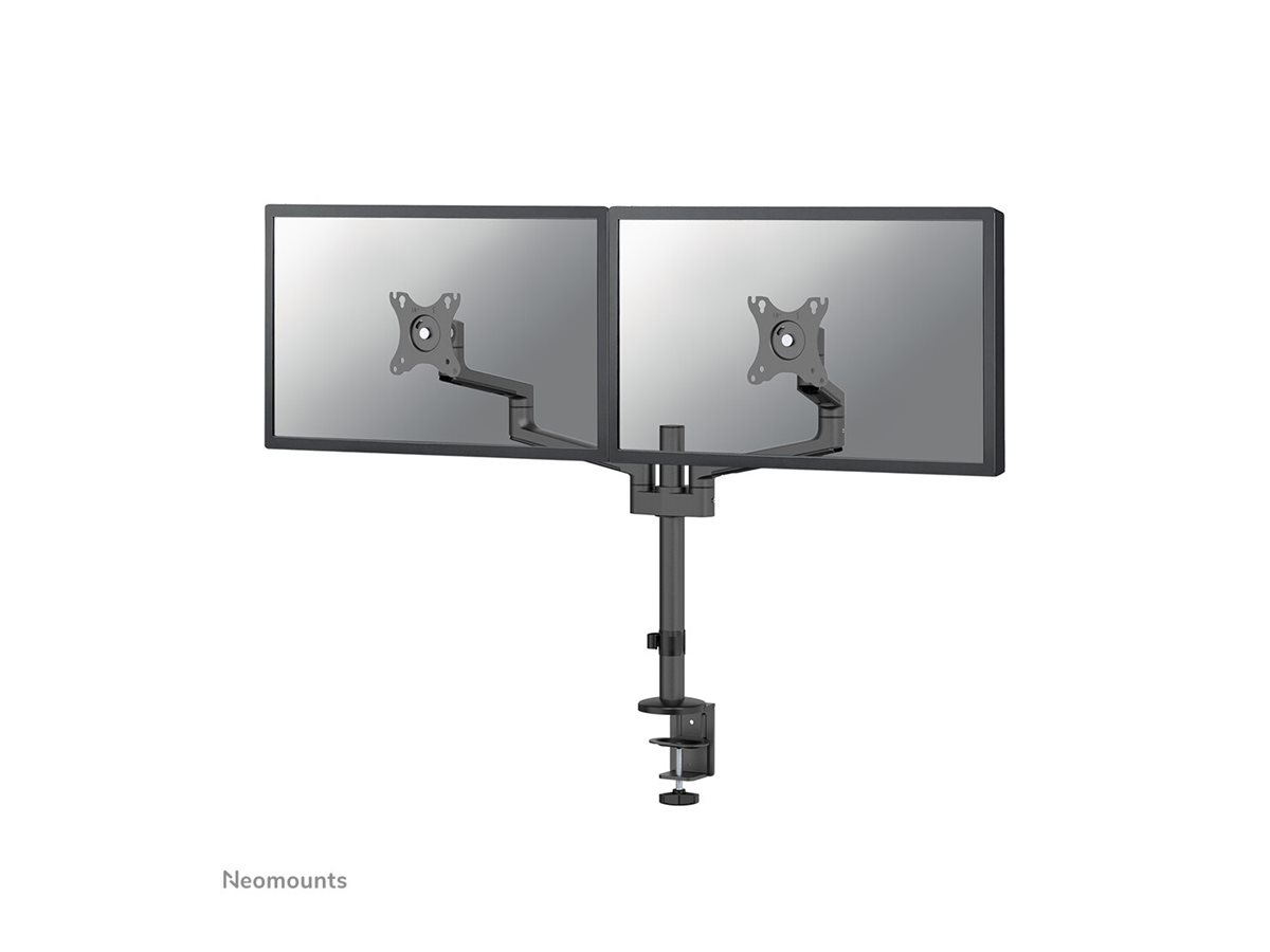 Neomounts NEXT Lite DS60-425BL2 Dual monitor arm - 17-27" - 0-8 kg/screen - space saving T-Rex model - 100% plastic-free packaging - black
