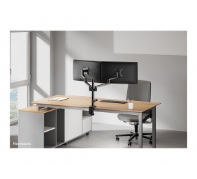 Neomounts NEXT Lite DS60-425BL2 Dual monitor arm - 17-27" - 0-8 kg/screen - space saving T-Rex model - 100% plastic-free packaging - black