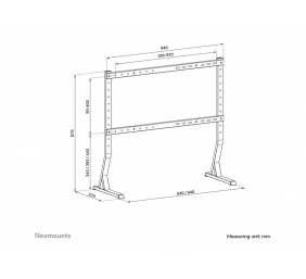 Neomounts DS45-430BL18 TV stand 1 screen - 45-90" - 0-60 kg - VESA 200x200-800x400 - height adjustment 10 cm - black | Neomounts