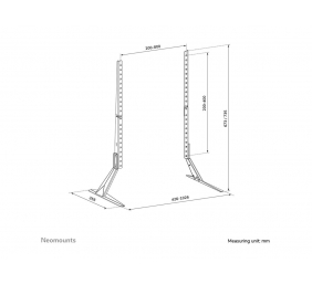 Neomounts DS45-430BL19 TV stand 1 screen - 23-75" - 0-40 kg - VESA 200x200-800x400 - height adjustment 6,2 cm - black | Neomounts