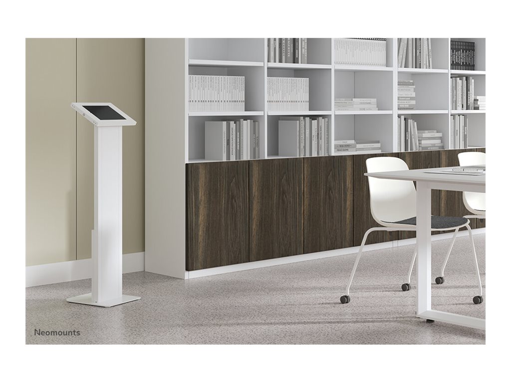 Neomounts FL15-750WH1 Tablet floor stand - lockable (incl. lock) - VESA 75x75 - bolt-down - suitable for various 9.7-11" tablets - white