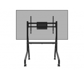 Neomounts MOVE Go FL50-525BL1 TV trolley - 55-86" - max 76 kg - manual h 106-136 cm - VESA 100x100-900x600 - incl. hardware shelf - lockable