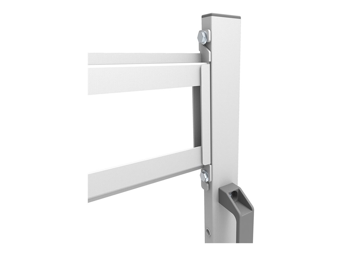 Neomounts MOVE Go FL50-525WH1 TV trolley - 55-86" - max 76 kg - manual h 106-136 cm - VESA 100x100-900x600 - incl. hardware shelf - lockable