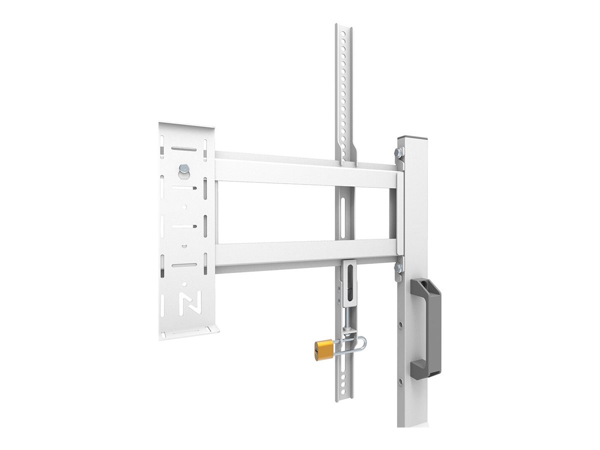 Neomounts MOVE Go FL50-525WH1 TV trolley - 55-86" - max 76 kg - manual h 106-136 cm - VESA 100x100-900x600 - incl. hardware shelf - lockable