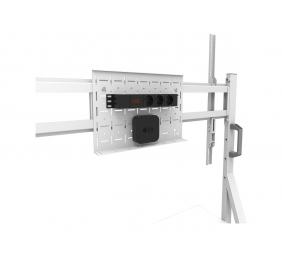 Neomounts MOVE Go FL50-525WH1 TV trolley - 55-86" - max 76 kg - manual h 106-136 cm - VESA 100x100-900x600 - incl. hardware shelf - lockable