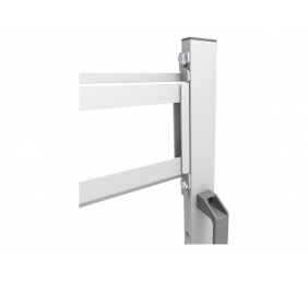 Neomounts MOVE Go FL50-525WH1 TV trolley - 55-86" - max 76 kg - manual h 106-136 cm - VESA 100x100-900x600 - incl. hardware shelf - lockable