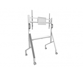 Neomounts MOVE Go FL50-525WH1 TV trolley - 55-86" - max 76 kg - manual h 106-136 cm - VESA 100x100-900x600 - incl. hardware shelf - lockable