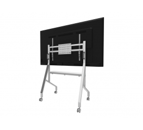 Neomounts MOVE Go FL50-525WH1 TV trolley - 55-86" - max 76 kg - manual h 106-136 cm - VESA 100x100-900x600 - incl. hardware shelf - lockable