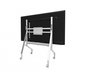 Neomounts MOVE Go FL50-525WH1 TV trolley - 55-86" - max 76 kg - manual h 106-136 cm - VESA 100x100-900x600 - incl. hardware shelf - lockable