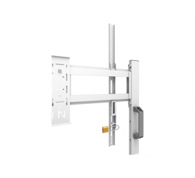 Neomounts MOVE Go FL50-525WH1 TV trolley - 55-86" - max 76 kg - manual h 106-136 cm - VESA 100x100-900x600 - incl. hardware shelf - lockable
