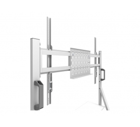 Neomounts MOVE Go FL50-525WH1 TV trolley - 55-86" - max 76 kg - manual h 106-136 cm - VESA 100x100-900x600 - incl. hardware shelf - lockable