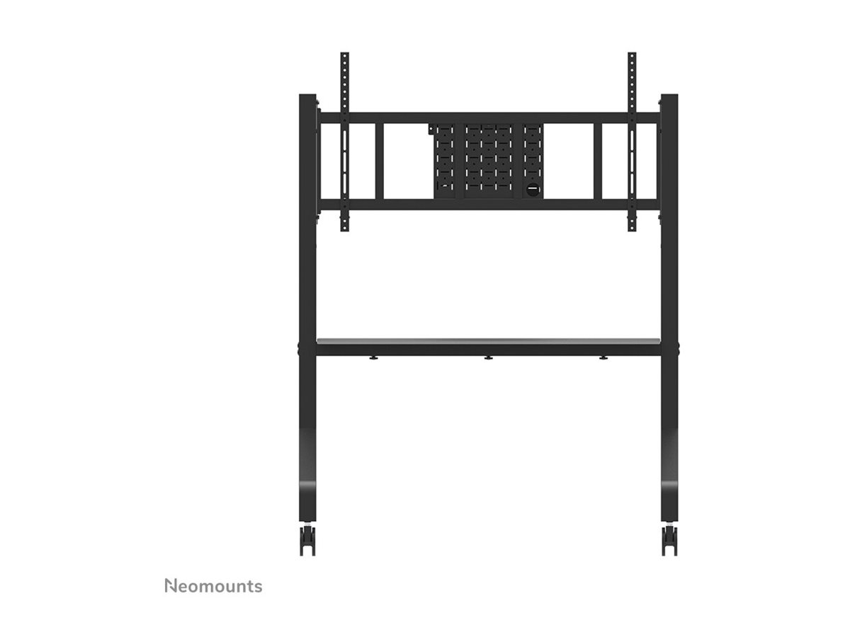 Neomounts MOVE Go XL FL50-575BL1 TV trolley - 65-110" - max 125 kg - manual h 129-139 cm - VESA 100x100-1100x600 - incl. hardware shelf - lo