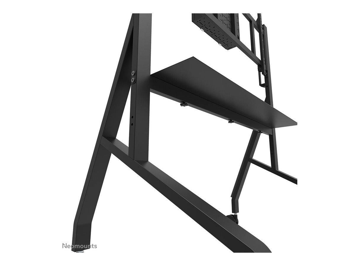 Neomounts MOVE Go XL FL50-575BL1 TV trolley - 65-110" - max 125 kg - manual h 129-139 cm - VESA 100x100-1100x600 - incl. hardware shelf - lo