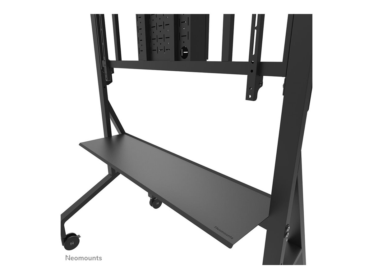 Neomounts MOVE Go XL FL50-575BL1 TV trolley - 65-110" - max 125 kg - manual h 129-139 cm - VESA 100x100-1100x600 - incl. hardware shelf - lo