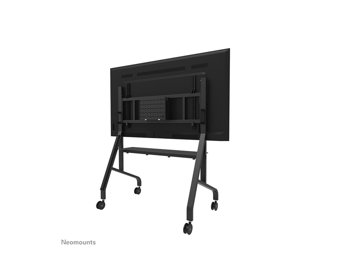 Neomounts MOVE Go XL FL50-575BL1 TV trolley - 65-110" - max 125 kg - manual h 129-139 cm - VESA 100x100-1100x600 - incl. hardware shelf - lo