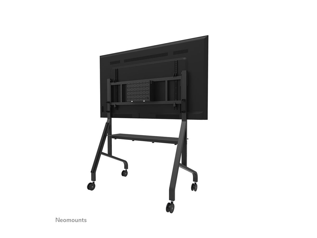 Neomounts MOVE Go XL FL50-575BL1 TV trolley - 65-110" - max 125 kg - manual h 129-139 cm - VESA 100x100-1100x600 - incl. hardware shelf - lo