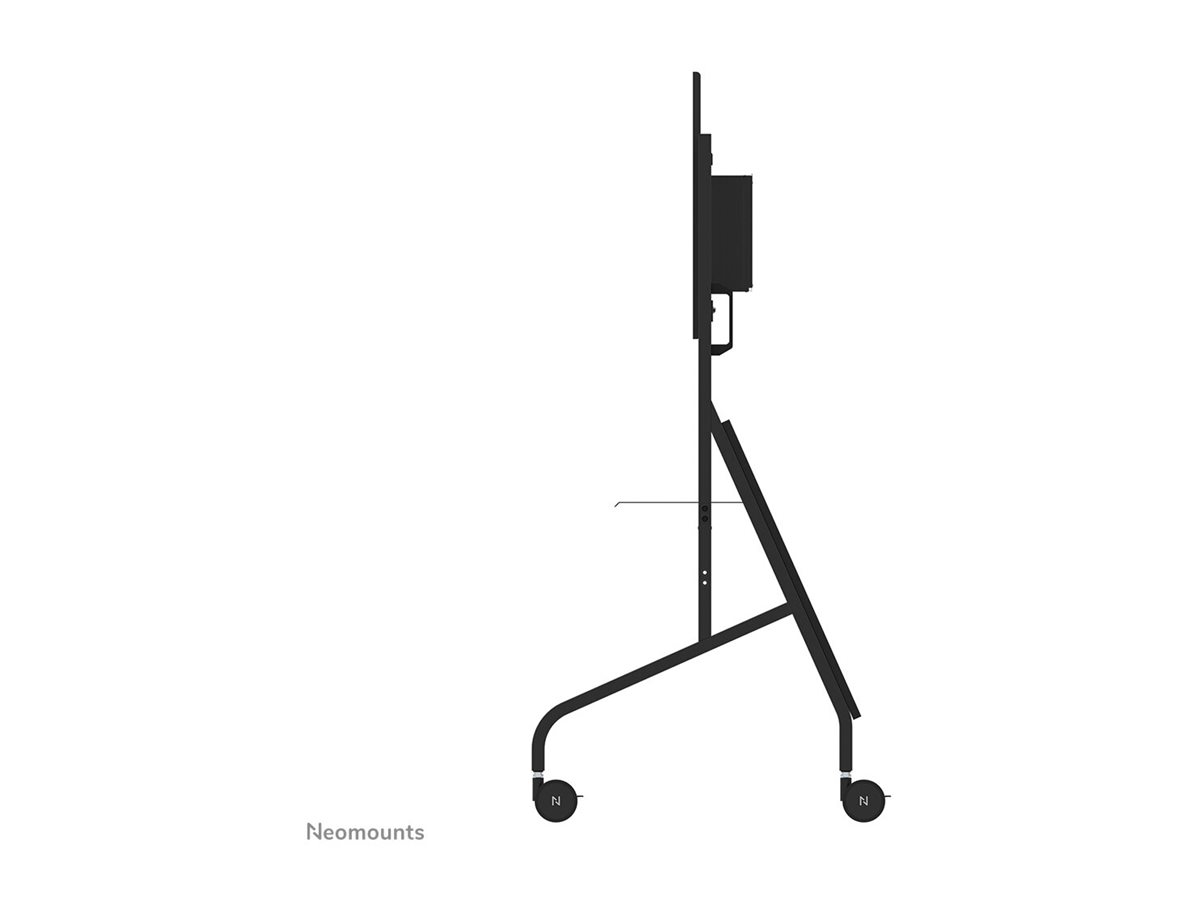 Neomounts MOVE Go XL FL50-575BL1 TV trolley - 65-110" - max 125 kg - manual h 129-139 cm - VESA 100x100-1100x600 - incl. hardware shelf - lo