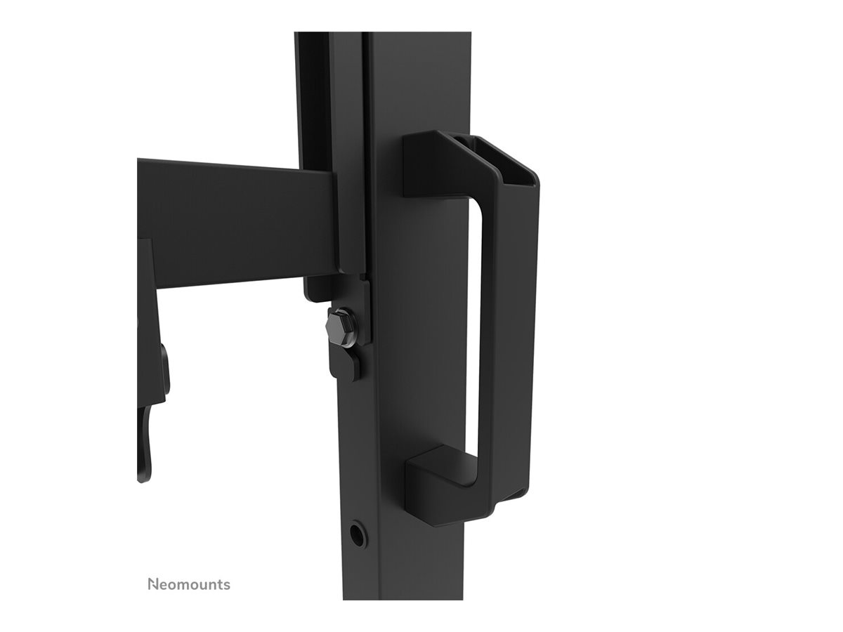 Neomounts MOVE Go XL FL50-575BL1 TV trolley - 65-110" - max 125 kg - manual h 129-139 cm - VESA 100x100-1100x600 - incl. hardware shelf - lo