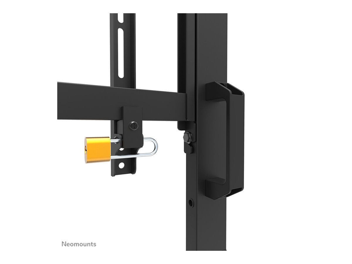 Neomounts MOVE Go XL FL50-575BL1 TV trolley - 65-110" - max 125 kg - manual h 129-139 cm - VESA 100x100-1100x600 - incl. hardware shelf - lo