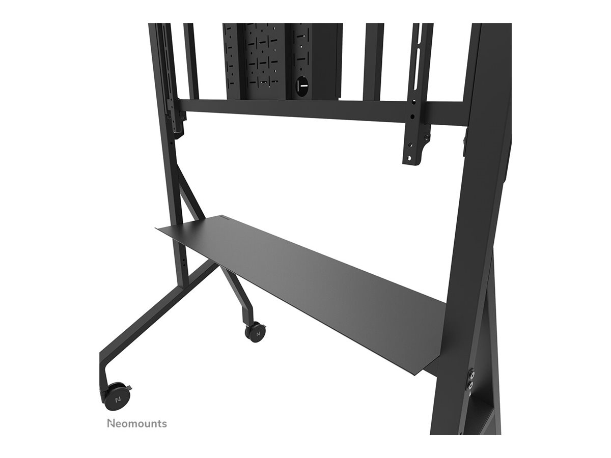 Neomounts MOVE Go XL FL50-575BL1 TV trolley - 65-110" - max 125 kg - manual h 129-139 cm - VESA 100x100-1100x600 - incl. hardware shelf - lo