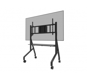 Neomounts MOVE Go XL FL50-575BL1 TV trolley - 65-110" - max 125 kg - manual h 129-139 cm - VESA 100x100-1100x600 - incl. hardware shelf - lo