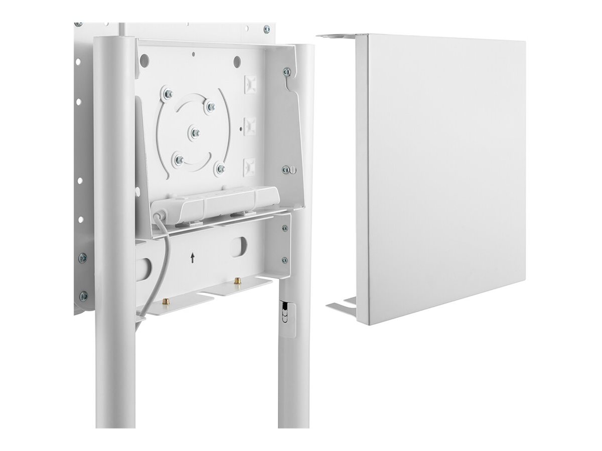 Neomounts NS-M1250WHITE TV trolley - 37-70" - max 70 kg - VESA 200x200-600x400 - 90° rotatable - incl. hardware shelf - white