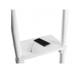 Neomounts NS-M1250WHITE TV trolley - 37-70" - max 70 kg - VESA 200x200-600x400 - 90° rotatable - incl. hardware shelf - white