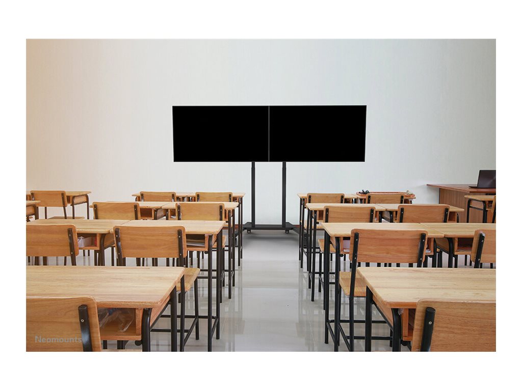 Neomounts MOVE ADM-875BL2 Screen adapter from 1 to 2 screens - 42-65" - max 40 kg/screen - VESA 100x100-800x400 - lockable (excl. lock) - su