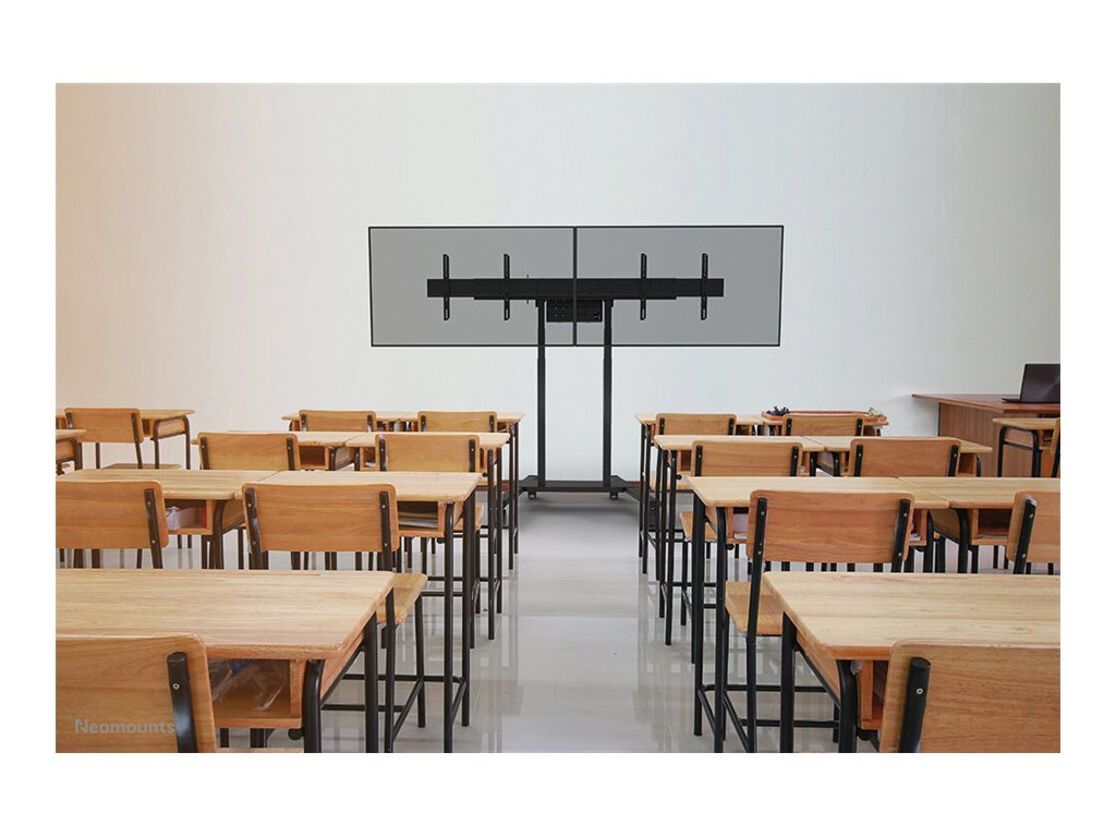 Neomounts MOVE ADM-875BL2 Screen adapter from 1 to 2 screens - 42-65" - max 40 kg/screen - VESA 100x100-800x400 - lockable (excl. lock) - su