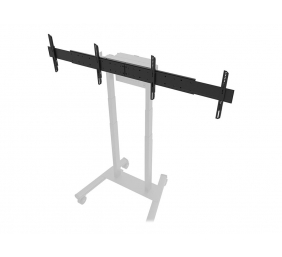 Neomounts MOVE ADM-875BL2 Screen adapter from 1 to 2 screens - 42-65" - max 40 kg/screen - VESA 100x100-800x400 - lockable (excl. lock) - su