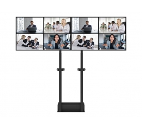 Neomounts MOVE ADM-875BL2 Screen adapter from 1 to 2 screens - 42-65" - max 40 kg/screen - VESA 100x100-800x400 - lockable (excl. lock) - su