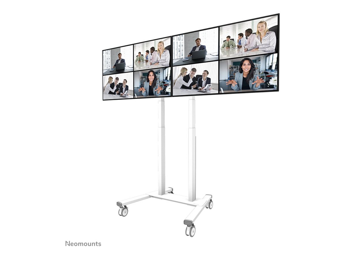 Neomounts MOVE ADM-875WH2 Screen adapter from 1 to 2 screens - 42-65" - max 40 kg/screen - VESA 100x100-800x400 - lockable (excl. lock) - su