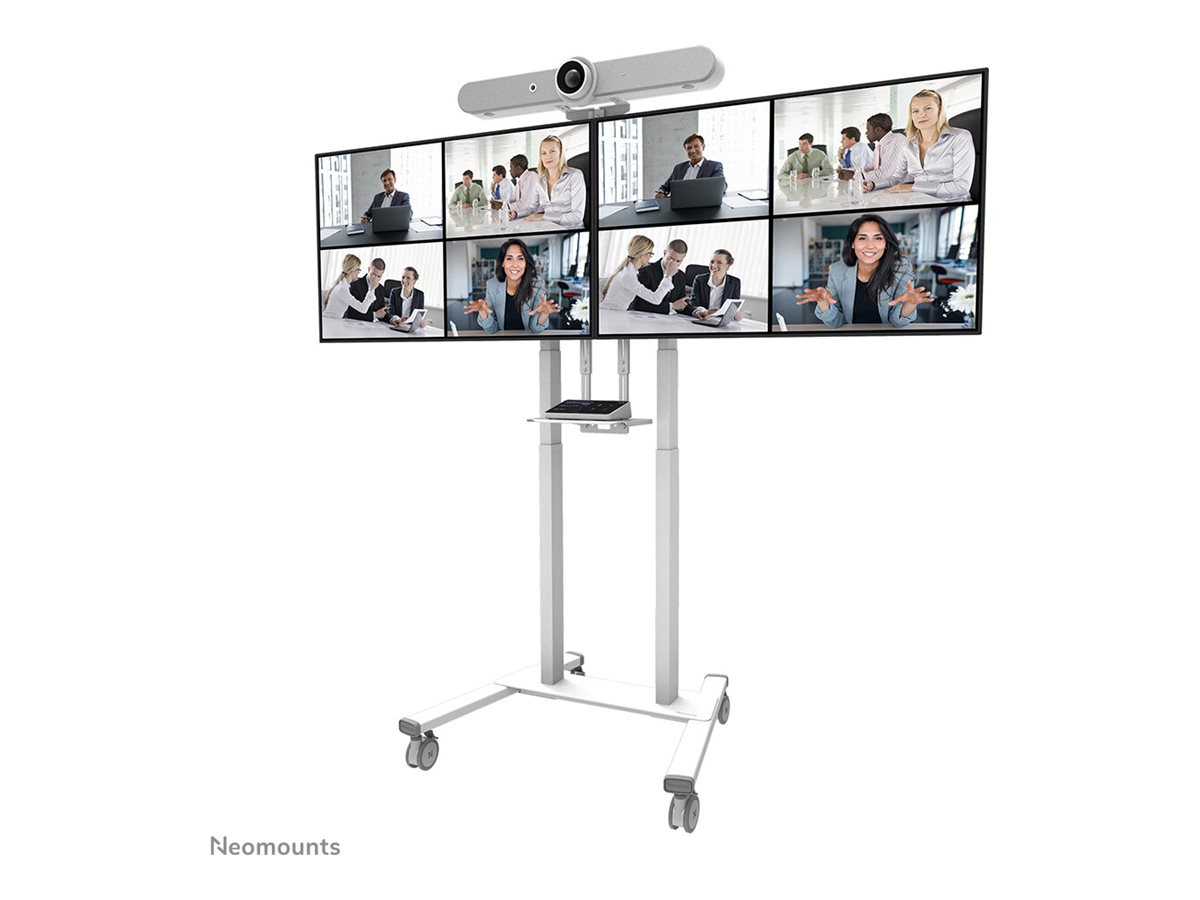 Neomounts MOVE ADM-875WH2 Screen adapter from 1 to 2 screens - 42-65" - max 40 kg/screen - VESA 100x100-800x400 - lockable (excl. lock) - su