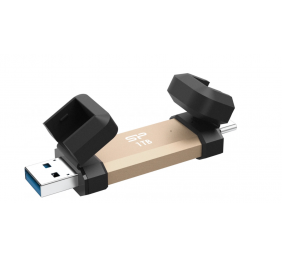 Silicon Power DS72 | 1000 GB | USB Type-A and USB Type-C 3.2 Gen 2 | Gold