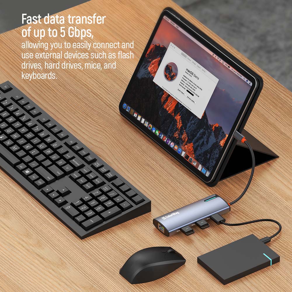 ColorWay 6-in-1 Docking Station | CW-HUB02 | 100 W