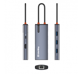 ColorWay 6-in-1 Docking Station | CW-HUB02 | 100 W