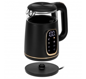 Adler Kettle with LED Display | AD 1305 | Electric | 2200 W | 1.7 L | Plastic | 360° rotational base | Black/Gold