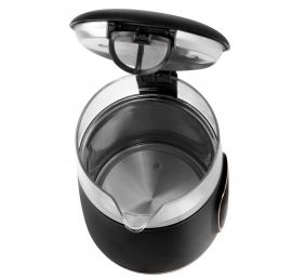 Adler Kettle with LED Display | AD 1305 | Electric | 2200 W | 1.7 L | Plastic | 360° rotational base | Black/Gold