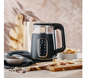 Adler Kettle with LED Display | AD 1305 | Electric | 2200 W | 1.7 L | Plastic | 360° rotational base | Black/Gold