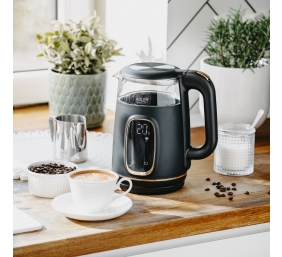 Adler Kettle with LED Display | AD 1305 | Electric | 2200 W | 1.7 L | Plastic | 360° rotational base | Black/Gold