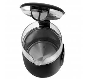 Adler Kettle with LED Display | AD 1305 | Electric | 2200 W | 1.7 L | Plastic | 360° rotational base | Black/Silver
