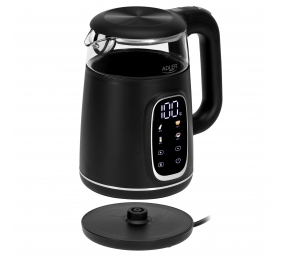 Adler Kettle with LED Display | AD 1305 | Electric | 2200 W | 1.7 L | Plastic | 360° rotational base | Black/Silver