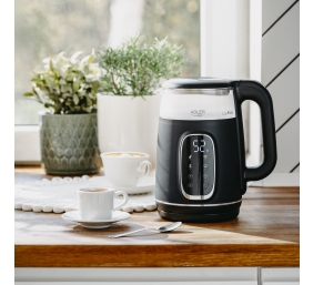 Adler Kettle with LED Display | AD 1305 | Electric | 2200 W | 1.7 L | Plastic | 360° rotational base | Black/Silver